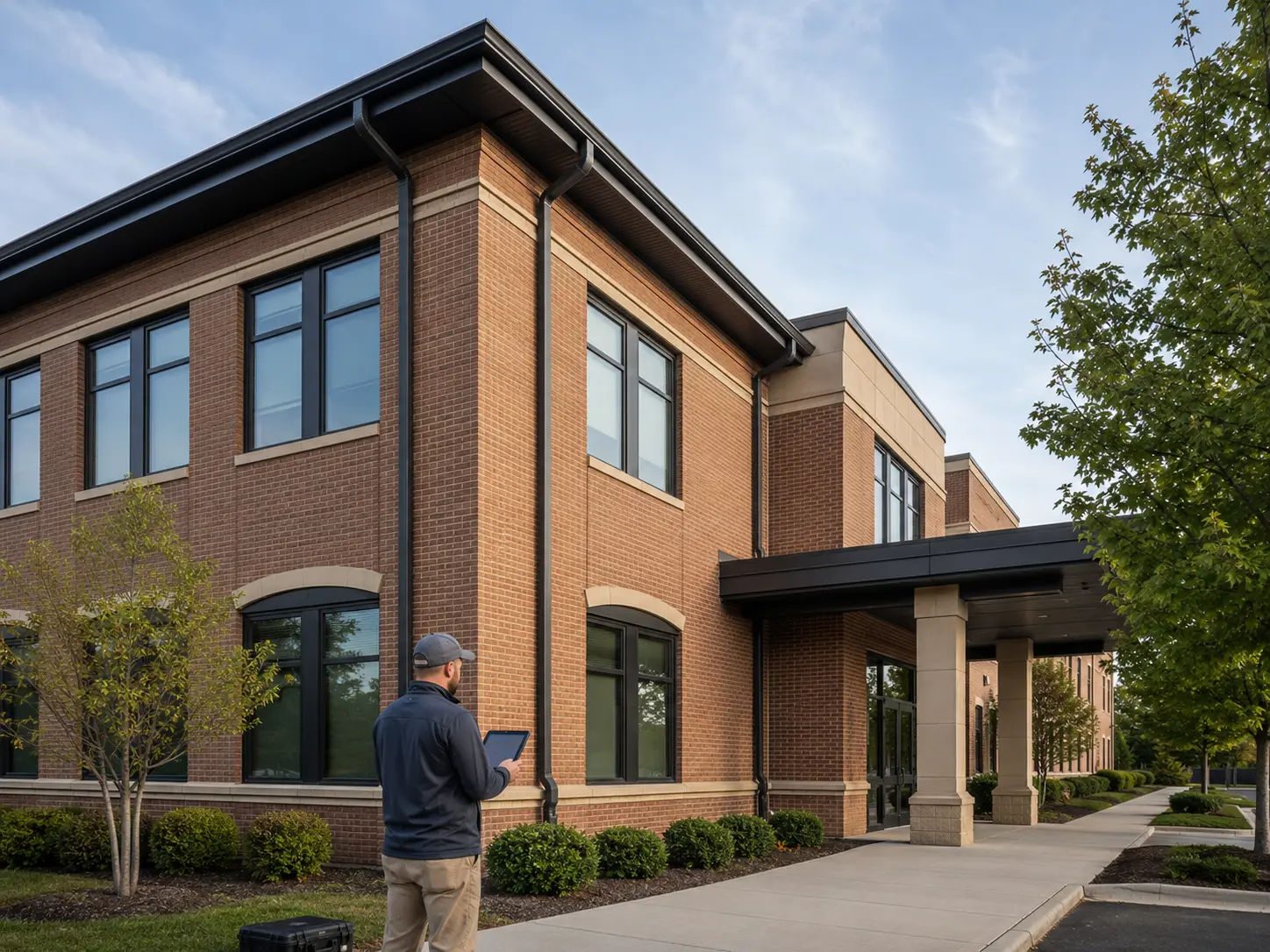 Building exterior documented during a property review